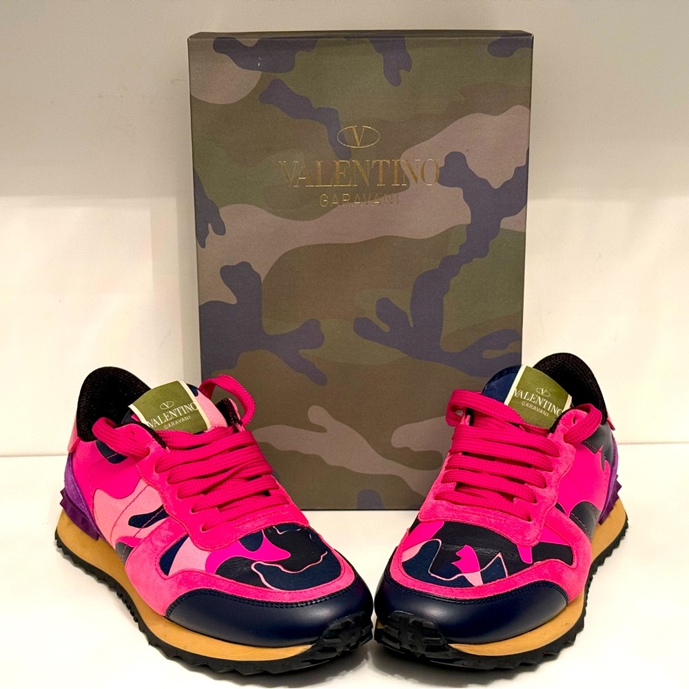 Valentino Garavani Camouflage Rockrunner Sneakers